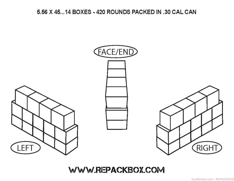 5.56 X 45 Military Cardboard Ammo Box - REPACKBOX® 3 SAMPLES-img-5