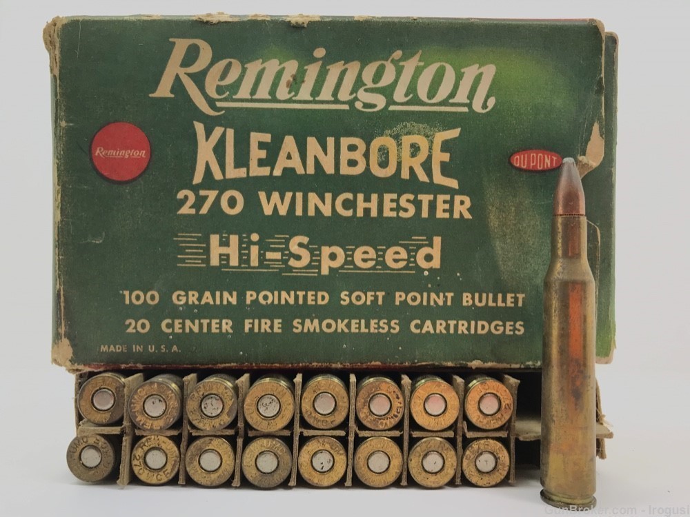 Remington .270 Win Hi-Speed 100 Gr PSP Vintage Box 17 Rounds 843-P-img-0