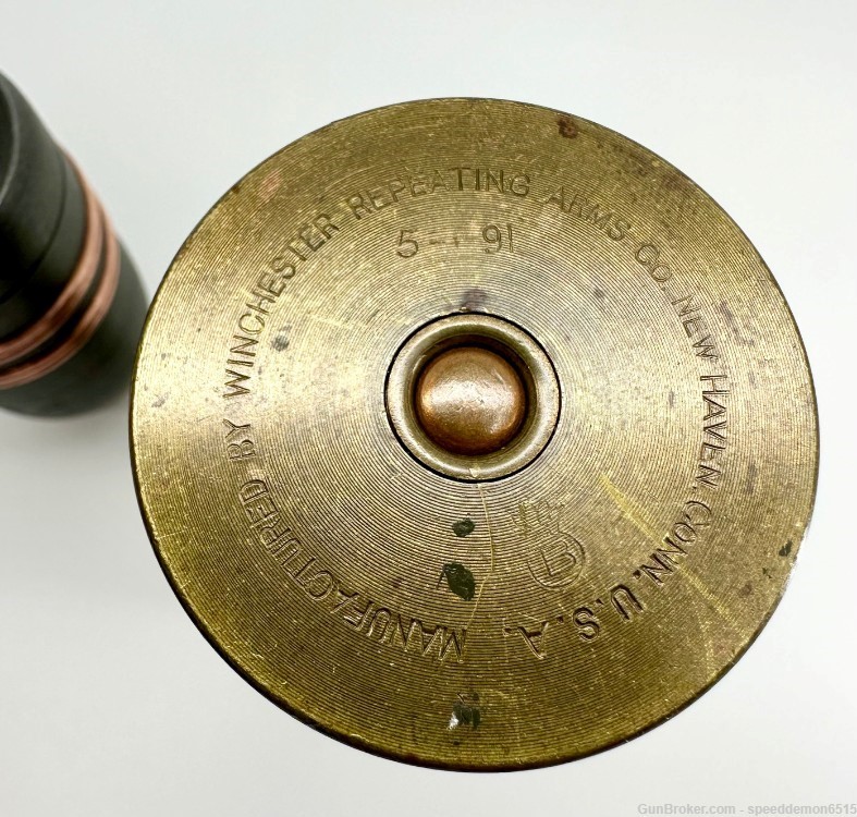 1891 / WW1 Winchester 37mm Case & High Explosive (HE) Shell (INERT)-img-1