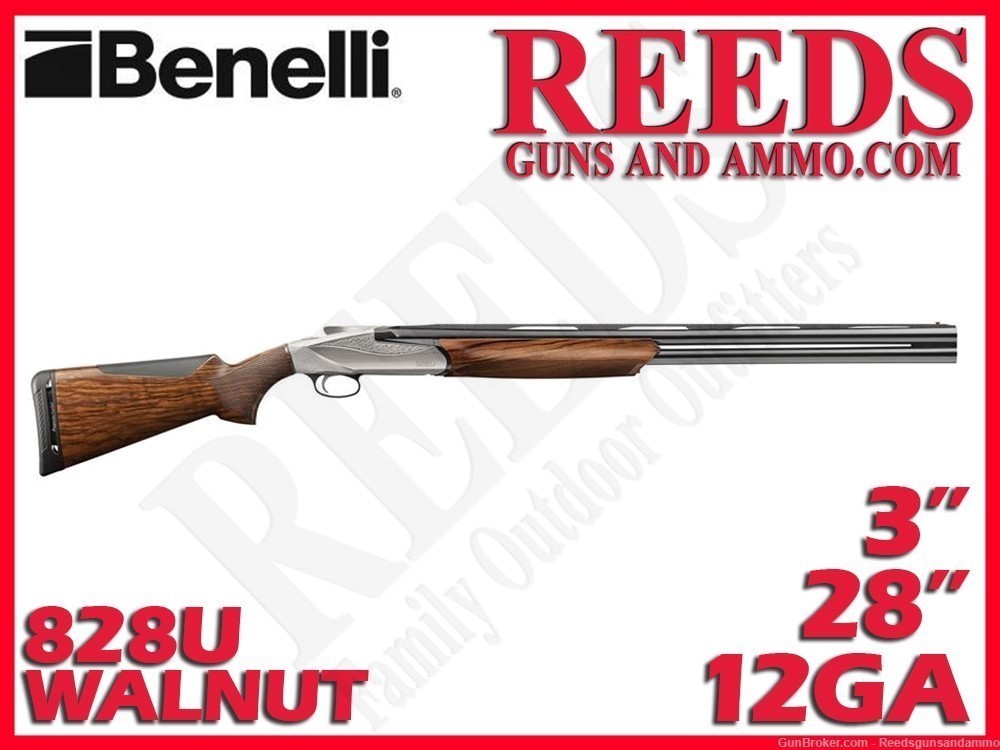 Benelli 828U Field Walnut Nickel 12 GA 3in 28in 10704-img-0