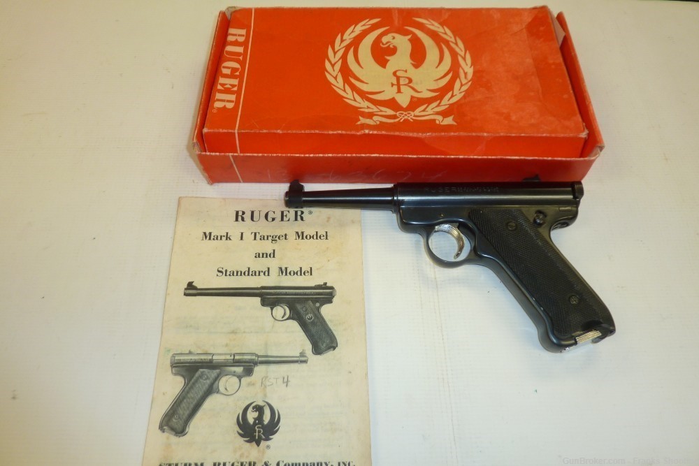 RUGER MARK I STANDARD  22 CAL 4.75" BBL S/A PISTOL USED-img-1