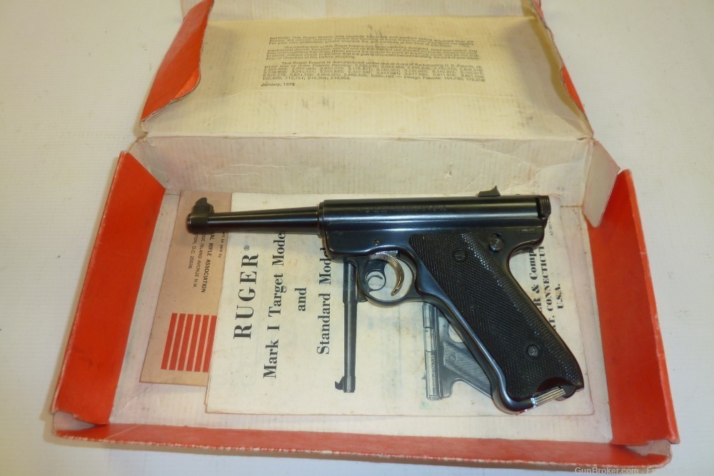 RUGER MARK I STANDARD  22 CAL 4.75" BBL S/A PISTOL USED-img-0