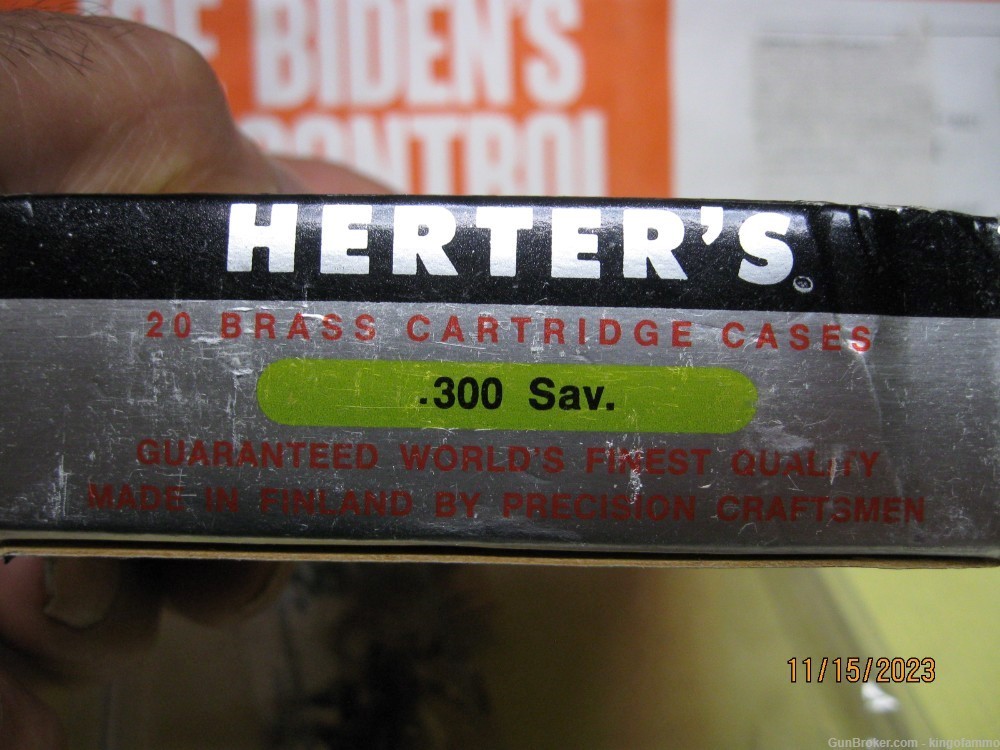 300 Savage 20 pcs NEW Sako Made Herter's Box Brass; have other cals too-img-1