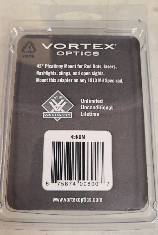 Vortex 45 Degree Picatinny Side Mount For Red Dots, Lasers, Lights +. NEW-img-1