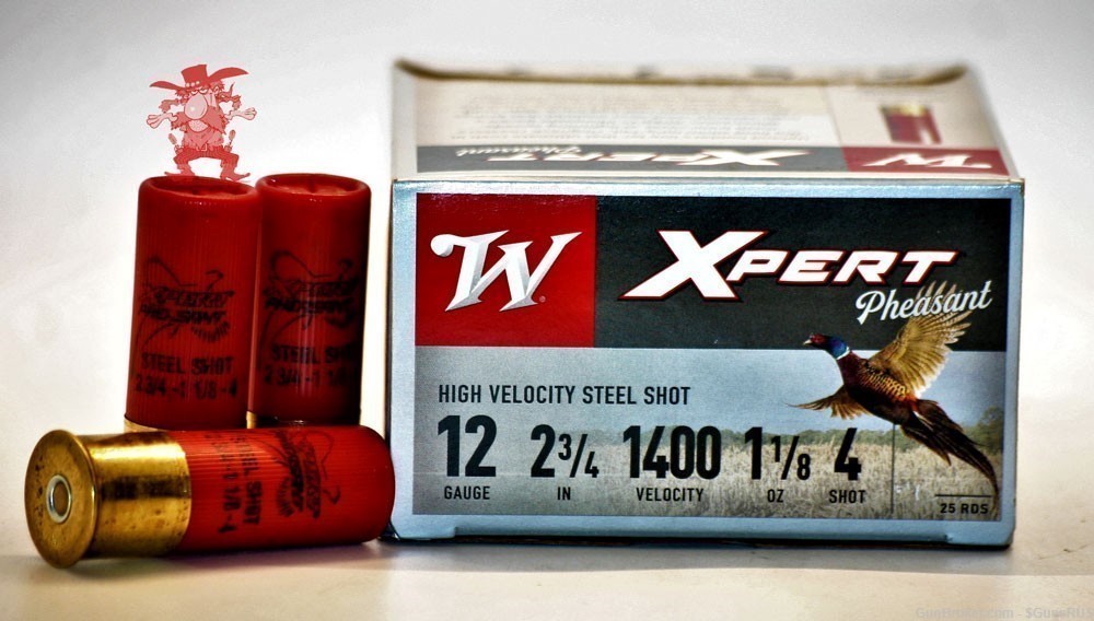 Winchester X-Pert Pheasant High Velocity Steel 12 Ga 2¾ 1¹/8 oz  No.4 25 RD-img-1
