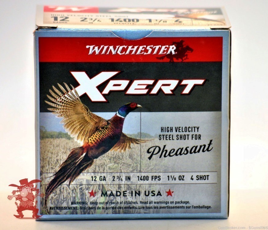 Winchester X-Pert Pheasant High Velocity Steel 12 Ga 2¾ 1¹/8 oz  No.4 25 RD-img-2