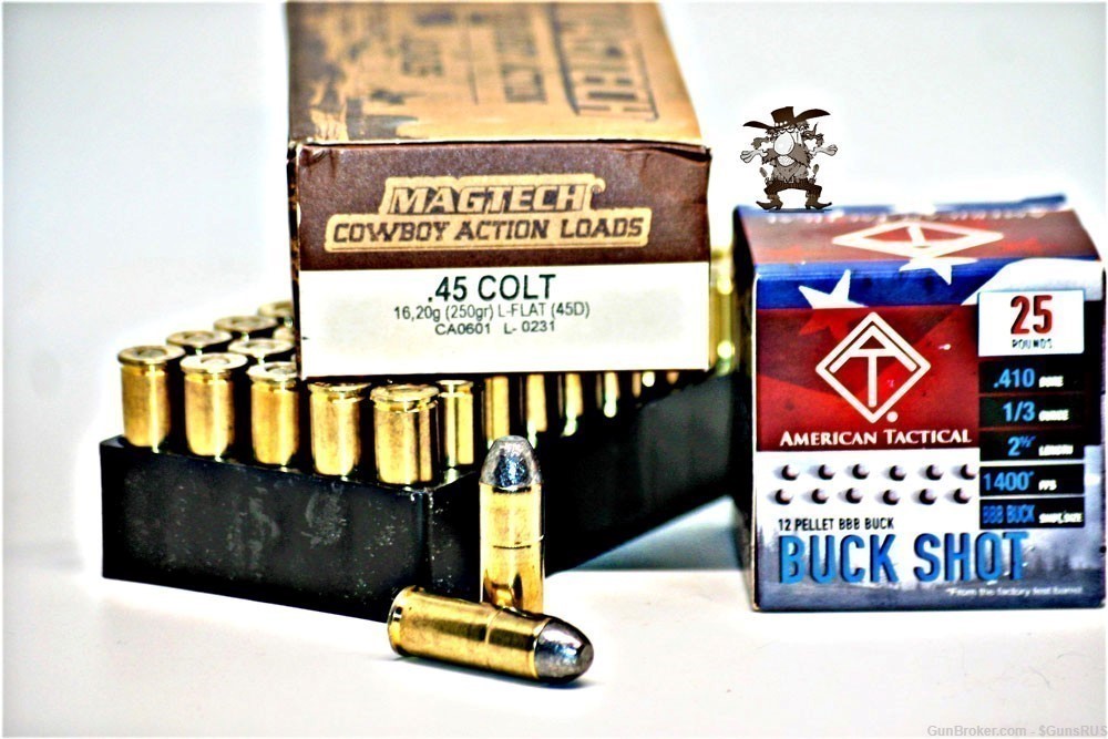 45 LC Long Colt/410 Buck Shot JUDGE COMBO MagTech 250gr 45LC/ATI 410 Buck -img-1