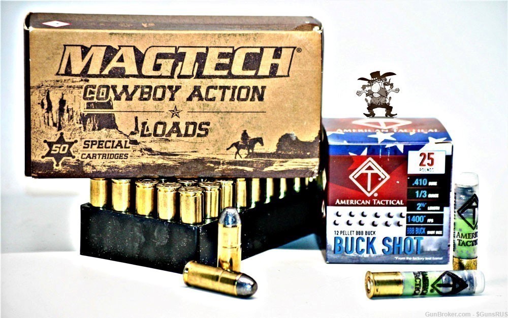 45 LC Long Colt/410 Buck Shot JUDGE COMBO MagTech 250gr 45LC/ATI 410 Buck -img-0