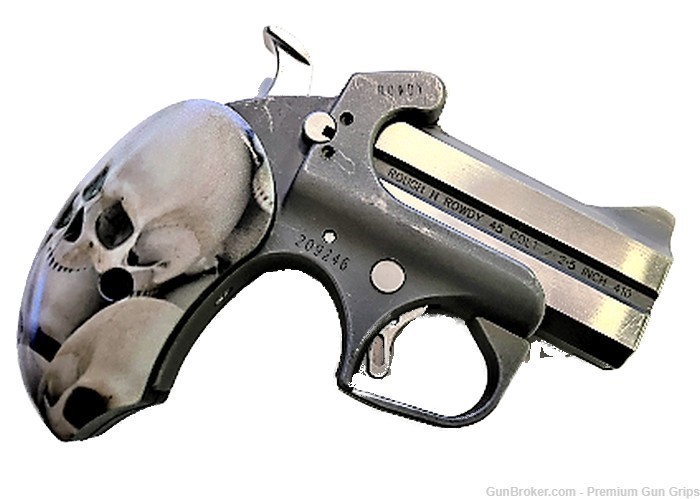 Fits Bond Arms Derringer Grips Skulls XL size-img-4