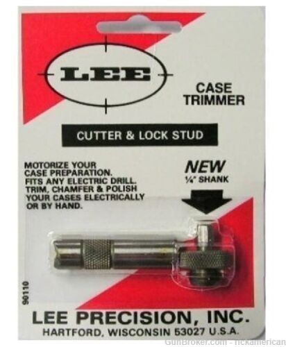 Lee LARGE Case Trimmer Cutter & Lock Stud  500 S&W Mag, 50 BMG, ETC # 90401-img-0