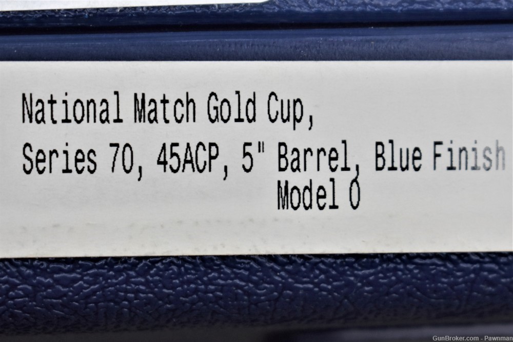 Colt Series 70 National Match Gold Cup 45ACP w/hard case-img-12