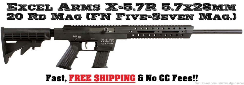 Excel Arms X-5.7R 5.7x28mm 5.7x28 AR Platform Rifle Uses FN Five-Seven Mags-img-0