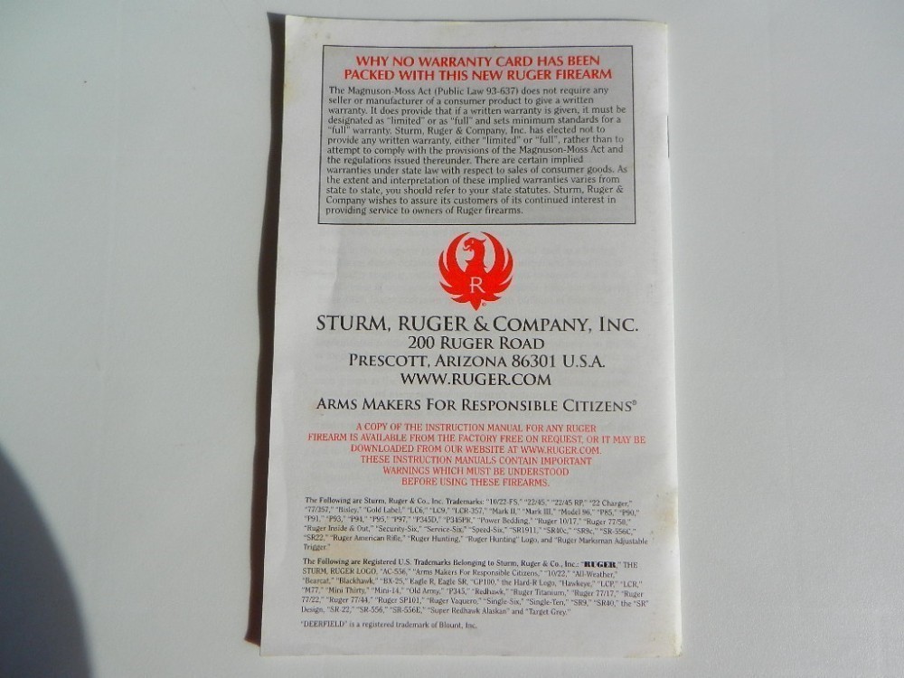 Ruger Mark III owners manual-img-1