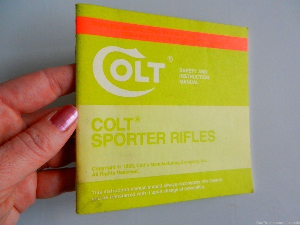 Owners manual for Colt Sporter Rifles-img-0