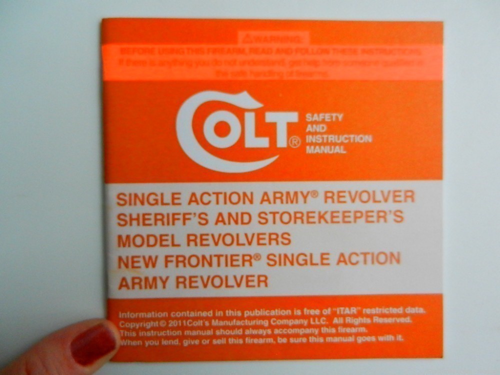 Owners manual for Colt revolvers-img-0