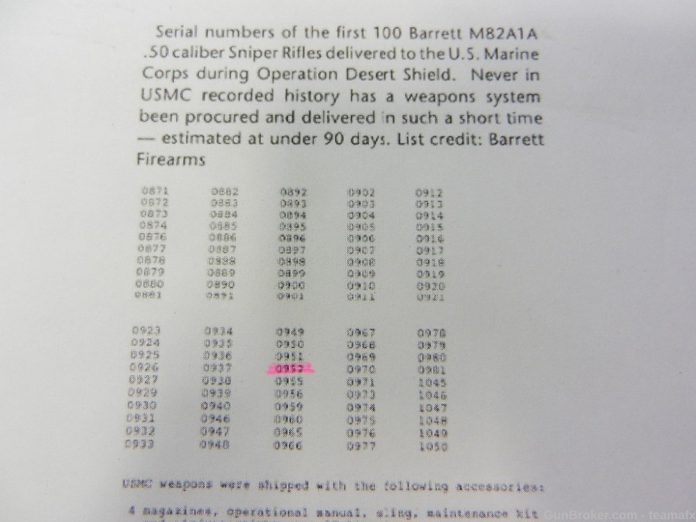 Desert Storm Used Barrett 82A1 50 BMG Rifle M82A1 1 of 35-img-19