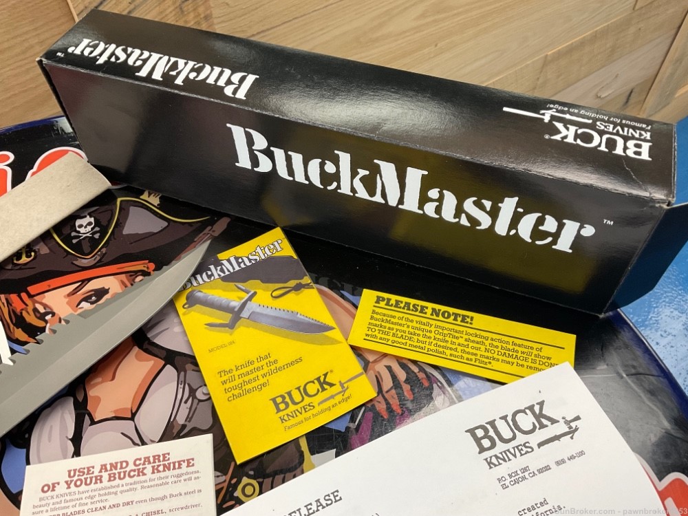 LNIB Buck Buckmasters 184 Survival Knife Layaway available 10% down-img-3