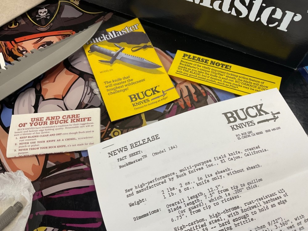LNIB Buck Buckmasters 184 Survival Knife Layaway available 10% down-img-4