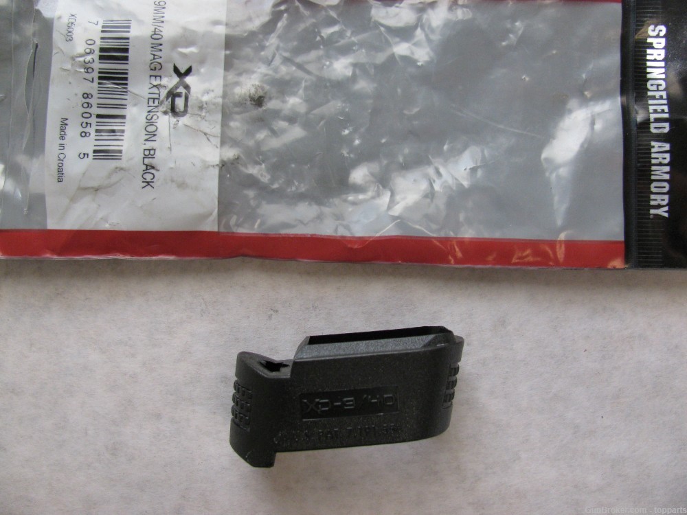 9mm/.40 Magazine Extension for Springfield Armory XD Model Pistols, Black-img-2