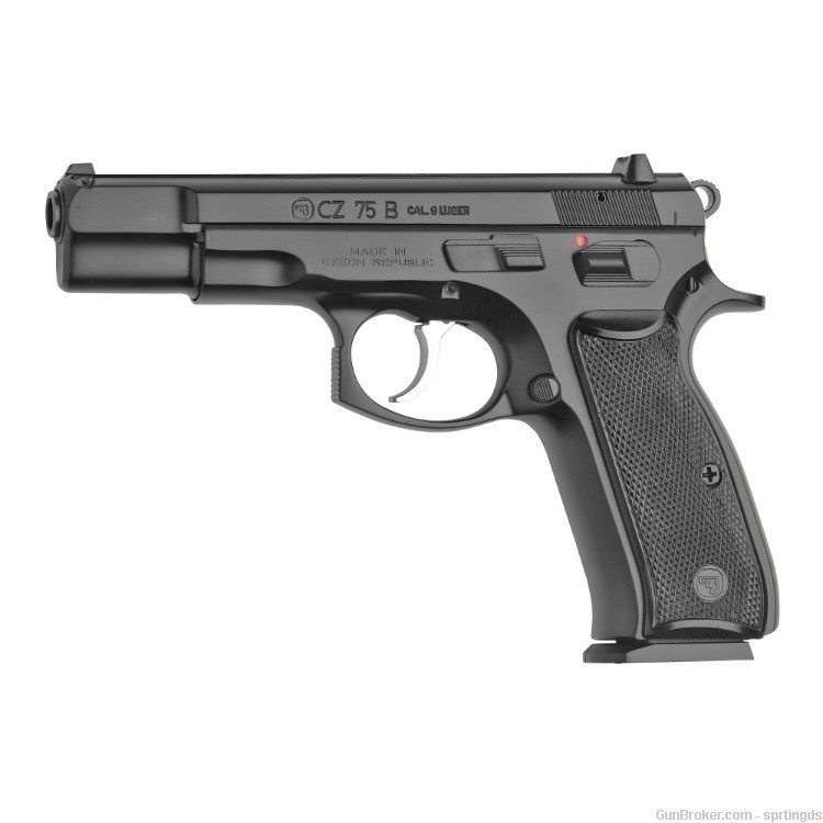 CZ 75 B 10rd 9mm Black Polycoat Semi-Auto DA/SA Pistol In Stock, NO CC FEES-img-0