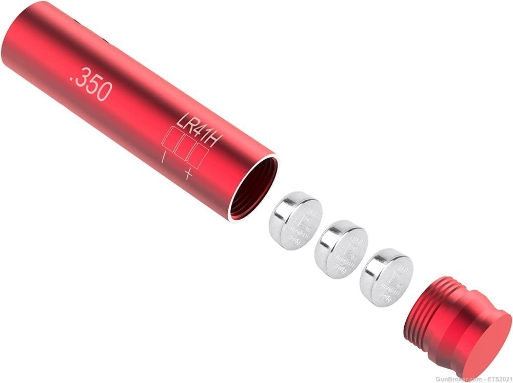 .350 Legend Bore Sight, Red Laser Boresighter with 6 Batteries-img-3