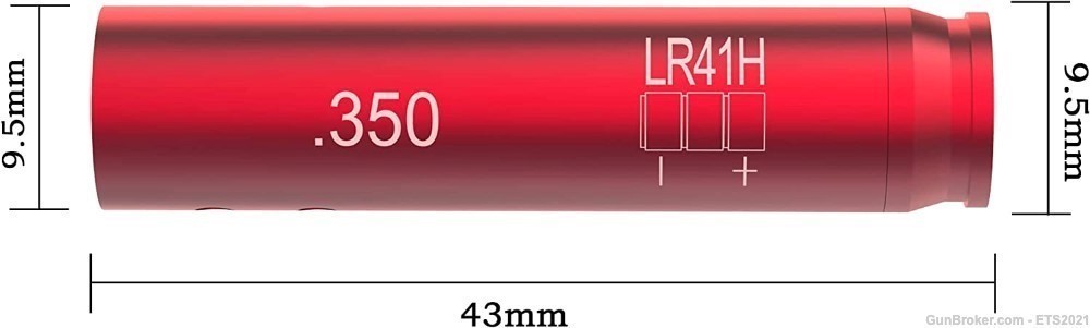 .350 Legend Bore Sight, Red Laser Boresighter with 6 Batteries-img-1