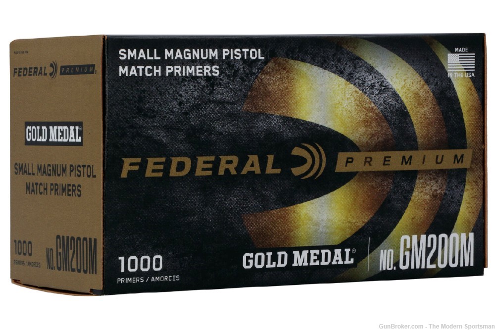 Federal Small Magnum Pistol Match Primers Gold Medal GM200M 1000/Box-img-0