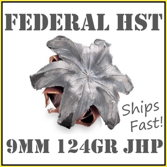 150rds Federal Premium LE Tactical HST™ 9mm 124gr JHP P9HST1 self defense-img-0