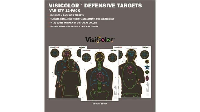 Champion Visicolor Shooting Targets 12 Pck 12"x18" Silhouette Body Hostage -img-0
