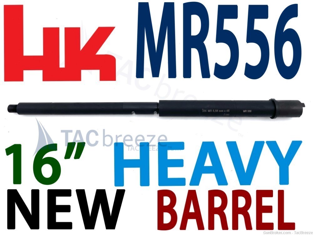 NEW RARE FACTORY HK MR556 HK416 16" 556 HEAVY BARREL MR 556 BARREL HK416 HK-img-0
