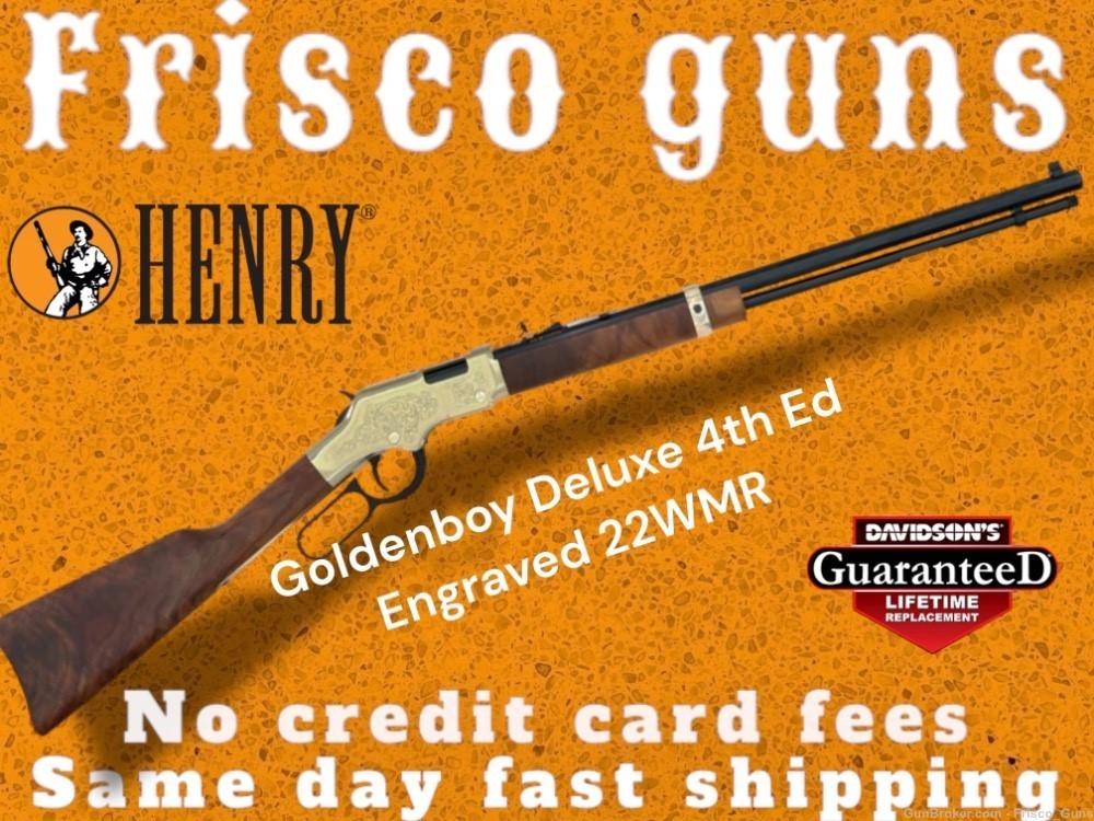 HENRY GOLDENBOY DELUXE 4TH ED. ENGRAVED .22WMR 12rd 20.5” H004MD4-img-0