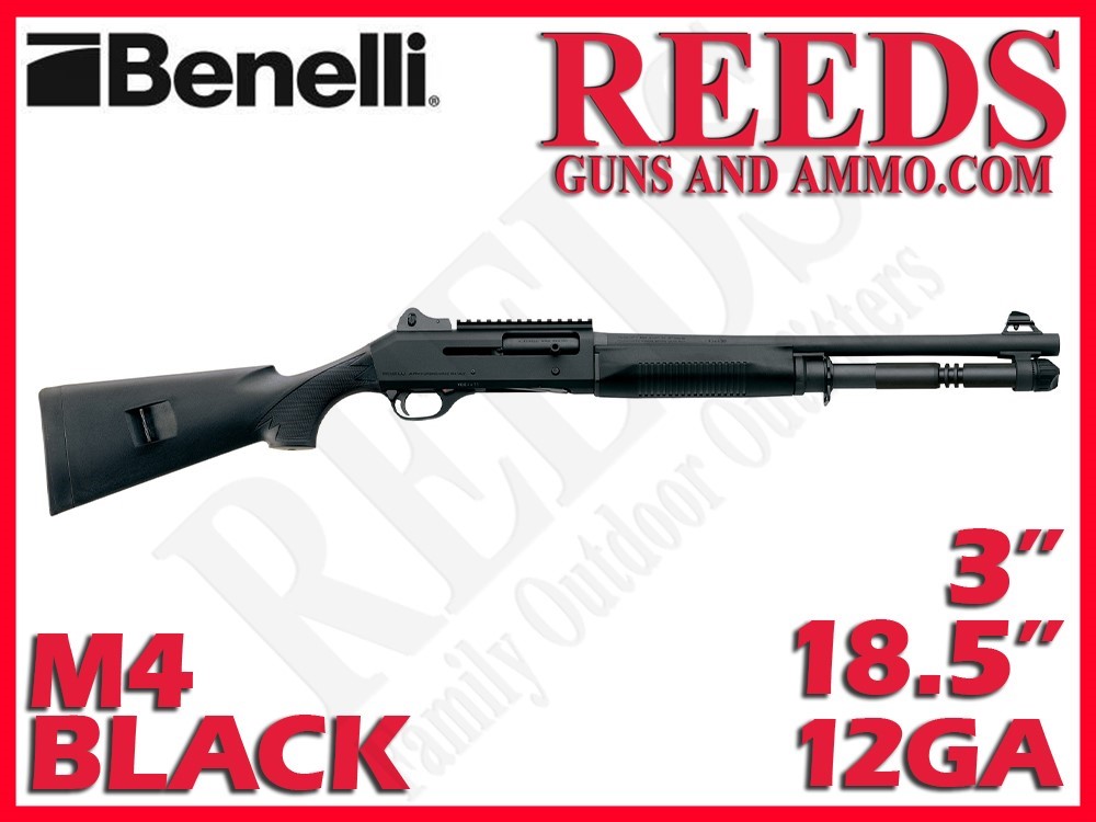 Benelli M4 Tactical Ghost Ring Black 12 Ga 3in 18.5in 11703-img-0