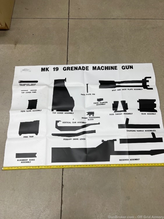 MK 19 GRENADE MACHINE GUN TRAINING POSTER!  US ARMY!-img-5