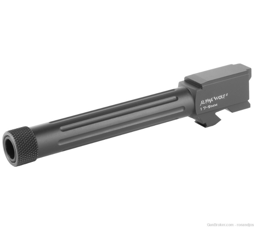 AlphaWolf Barrel For Glock 17 9mm Threaded 1/2 x 28-img-0