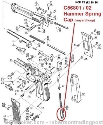 Beretta 92 96 Hammer Spring Cap Lanyard C56801 Pol-img-4