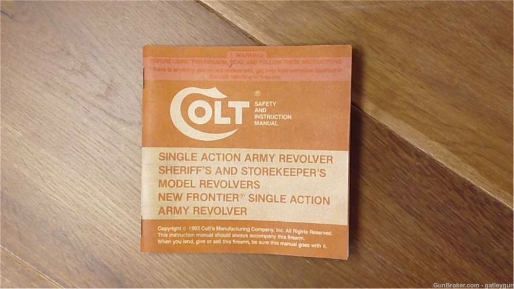 Colt Single Action (Factory Manual)-img-0