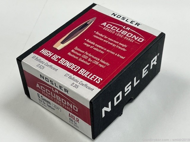Nosler Accubond Long Range 6.5mm(.264") 142gr P/N 58922 100 Count New!-img-1