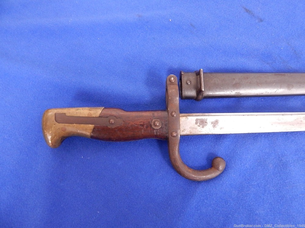 1877 French Gras Rifle Bayonet with Scabbard-img-1