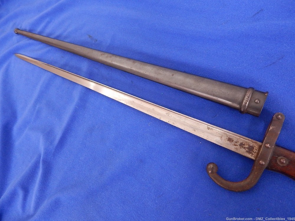1877 French Gras Rifle Bayonet with Scabbard-img-8