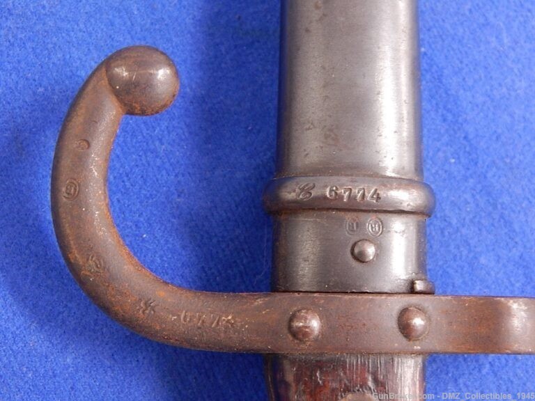 1877 French Gras Rifle Bayonet with Scabbard-img-10