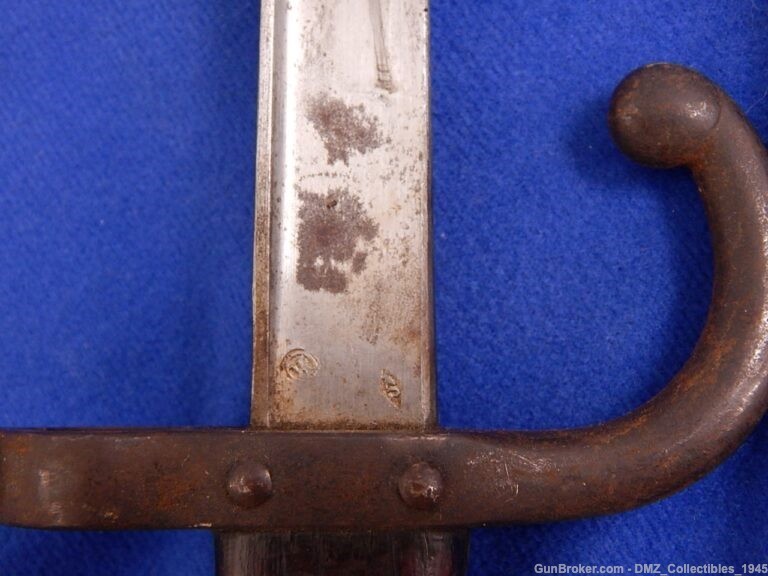 1877 French Gras Rifle Bayonet with Scabbard-img-6