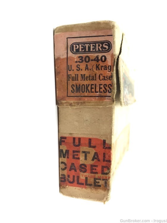 Peters .30-40-220 Krag USG FULL Vintage .30-40 2 Pc Box Early 1900's 851-NX-img-4