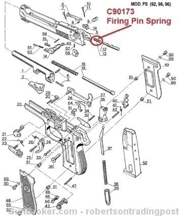 Beretta 92 96 90 Series Firing Pin Spring C90173-img-4