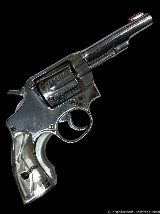 EIBAR M&P Polished Stainless Revolver, .8mm Lebel 4" BBL w/ Reloads-img-0