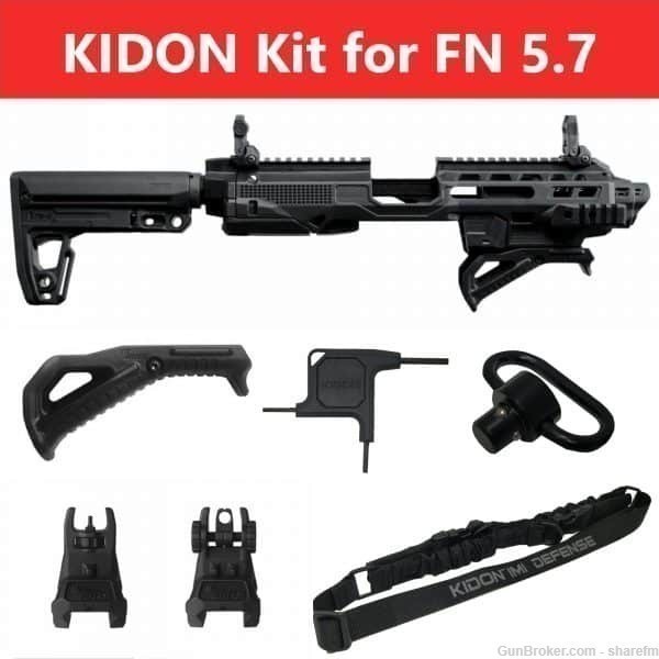 IMI Defense KIDON Universal PDW Conversion Kit For FN 5.7 Five Seven- Black-img-0
