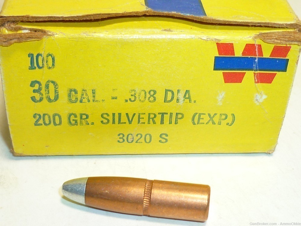 1ct SILVERTIP BULLET .308 200gr Silver Tip RARE-img-0