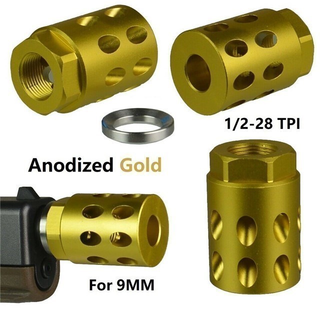 GLOCK Compensator 1/2x28 TPI Anodized Gold-img-1