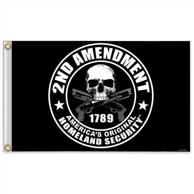 Quantity 2 - Flags 2nd Amendment 3’ x 5’ Polyester w/grommets-img-0