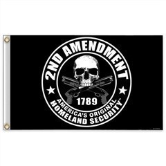 Quantity 2 - Flags 2nd Amendment 3’ x 5’ Polyester w/grommets