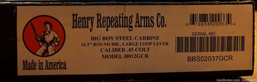 Henry Big Boy Steel Carbine 45LC 7rd H012GCR 16" NO CC FEES-img-3